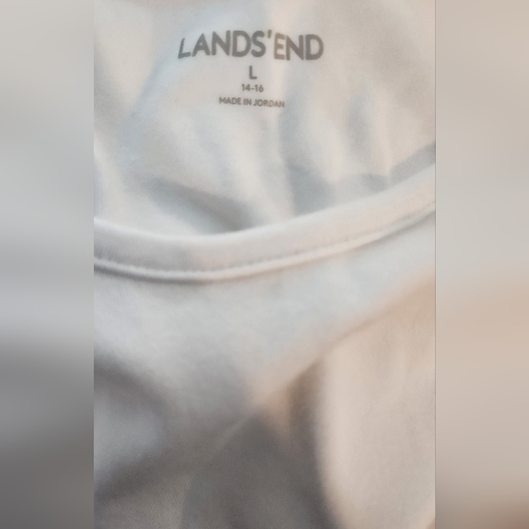 Women's Lands' End White Tank Top, Size L - Picture 2 of 7